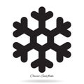 Simple Classic Snowflake Icon Collection Isolated on White