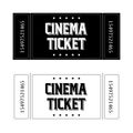 Simple classical tickets. Black and White colors. Vector illustration.