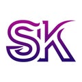 Stylish Creative SK logo icon design