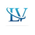 Creative LV logo icon design