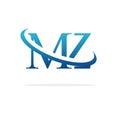 Creative MZ logo icon design