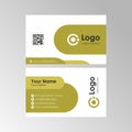 Simple clean geometric business card with brown gold color design Royalty Free Stock Photo