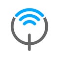 Logo design initial Q signal WiFi