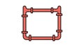 Red Pipe Frame Border Royalty Free Stock Photo