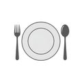 Minimalist Table Setting Icon Royalty Free Stock Photo