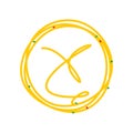 Initial X in Circle Noodle logo