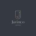 Simple clean luxurious J letter intial logo template