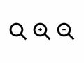 Simple And Clean Magnifying Glass, Search, Zoom Plus and Minus Vector Royalty Free Stock Photo