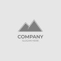 Simple clean mountain logo company