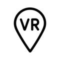 Outline Simple VR Location Pin Symbol Shape Icon Design Element Royalty Free Stock Photo
