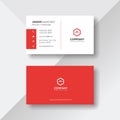 Simple and Clean Red and White Business Card Template Royalty Free Stock Photo