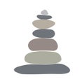 Simple and clean rock balance logo Royalty Free Stock Photo