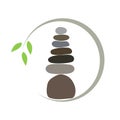 Simple and clean rock balance logo Royalty Free Stock Photo