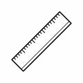 Ruler Outline Vector Icon Illustration