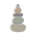 Simple and clean stone balance logo Royalty Free Stock Photo