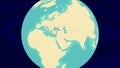 Zooming To Mersin Location On Stylish World Globe