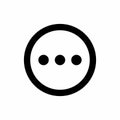 Simple And Clean Three Dots, More, Other, Option Vector Icon