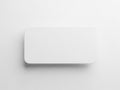 Minimalist white rectangular object with a smooth, curved edge on a white background Royalty Free Stock Photo