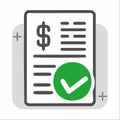 Approved Financial Statement Doodle Icon Royalty Free Stock Photo