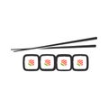 Chopstick and sushi logo
