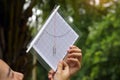 A simple clinometer made from paper Royalty Free Stock Photo