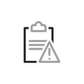 Simple of Clipboard Related Icons. Error warning. Document error. Vector illustration Royalty Free Stock Photo