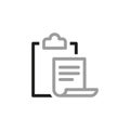 Simple of Clipboard Related Icons. Sheet of paper on the tablet. Vector illustration