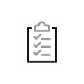 Simple of Clipboard Related Icons. Sheet of paper on the tablet. Vector illustration
