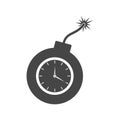 Simple clock bomb icon Royalty Free Stock Photo