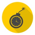 Simple clock bomb icon Royalty Free Stock Photo