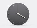 Simple clock gray 4 four o\'clock Modern Minimal Clock. 3D illustration Royalty Free Stock Photo
