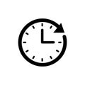 Simple clock icon showing time passage and arrow Royalty Free Stock Photo