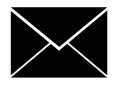 Simple close black envelope icon isolated. Concept of email, post