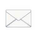 Simple closed envelope icon illustration for email communication or postal service message delivery Royalty Free Stock Photo