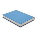 A closed blue hardcover book on a white background Royalty Free Stock Photo