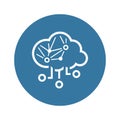 Simple Cloud Computing Vector Icon