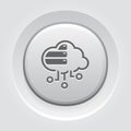 Simple Cloud Database Vector Icon