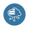 Simple Cloud Database Vector Icon