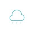 Simple cloud and hard rain icon