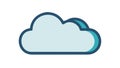 Simple Cloud Icon Ã¢â¬\' Weather, Cloud Computing, Digital Storage, vector design Generative AI Royalty Free Stock Photo