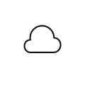 Simple cloud line icon