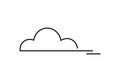 Simple cloud line icon representing cloud computing, data storage, or weather apps Royalty Free Stock Photo