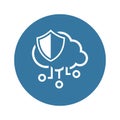 Simple Cloud Protection Vector Icon Royalty Free Stock Photo