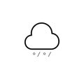 Simple cloud, rain and snow icon