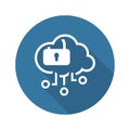 Simple Cloud Security Vector Icon