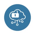 Simple Cloud Security Vector Icon