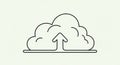 Simple cloud upload icon showing data transfer and digital storage concept for technology and connectivity Royalty Free Stock Photo