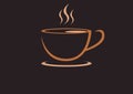 Simple coffee cafe logo design