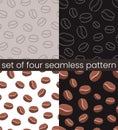 4 Simple coffee seamless pattern