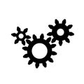 Simple cog wheel gears vector icon